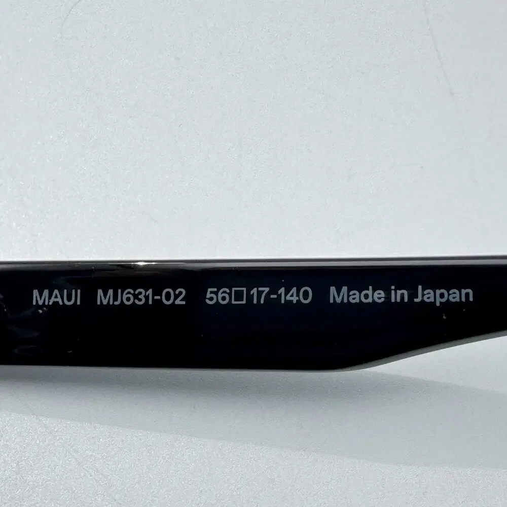 Maui Jim Sunglasses Punikai MP-BH MJ631-02 Black Square Blue Lens 56-17-140mm
